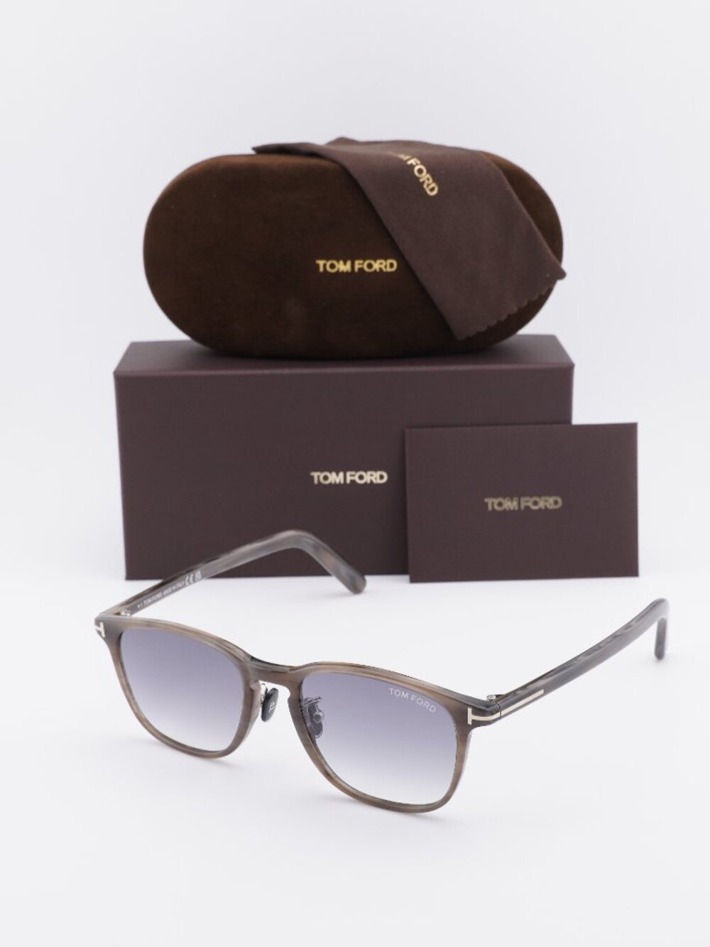 Tom Ford FT1048-D 20B Square Sunglasses -  Khaki / Smoke Gradient